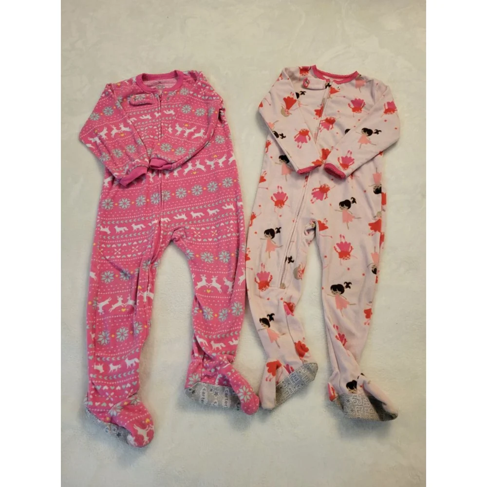 Toddler Girl Fleece Pajamas Bundle | 2pc Set 3T WonderKids Child of Mine